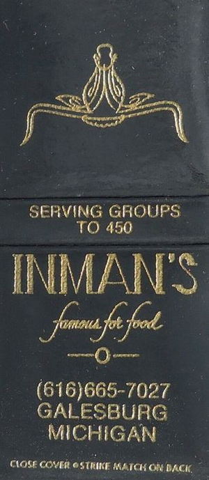 Inmans Restaurant - Matchbook